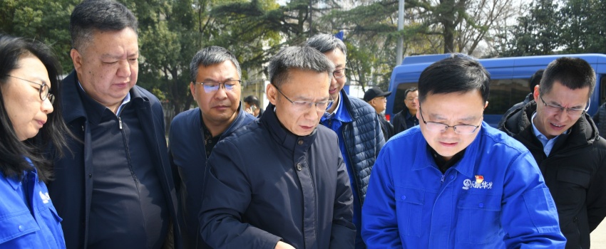 集團(tuán)公司黨組成員、總會(huì)計(jì)師陳林到樂(lè)凱華光調(diào)研